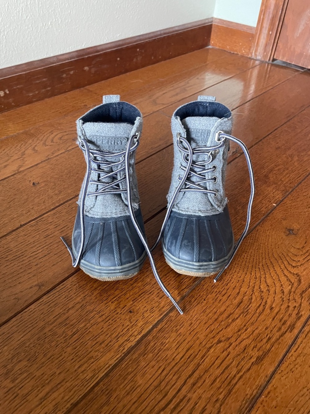 Sperry Kids Black and Gray Waterproof Boots